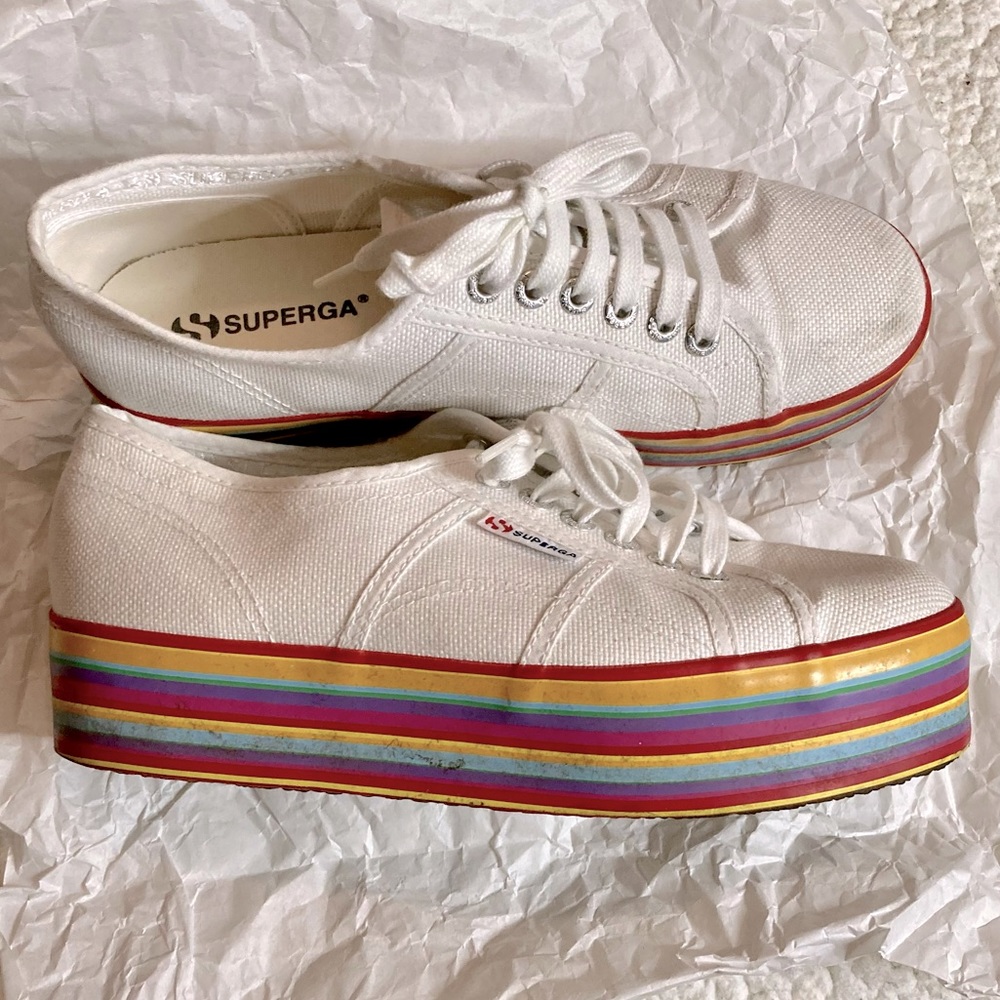 Superga Rainbow Pride Platform Sneaker - 39.5